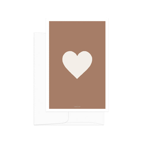 גלויה -  Cream Heart