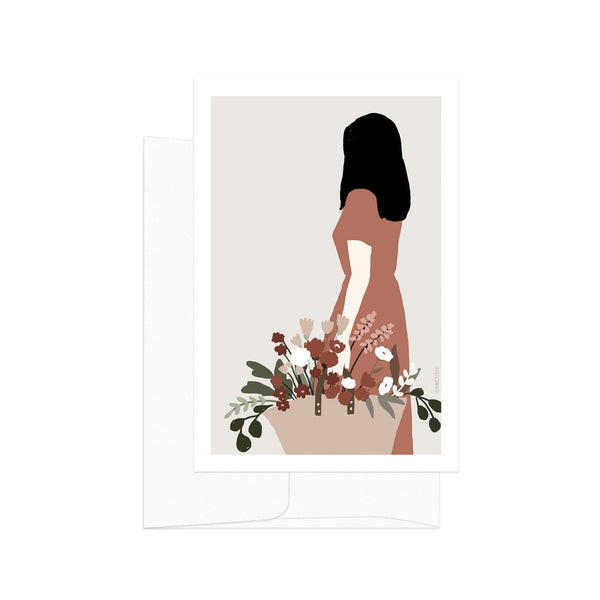 גלויה - Flower Lady - no.3