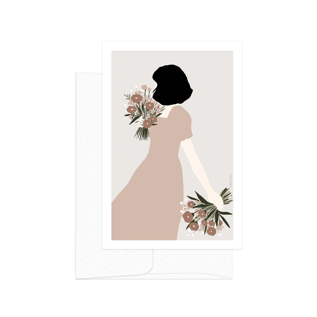 גלויה - Flower Lady - no.2