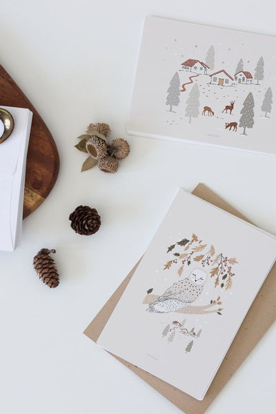 גלויה - Autumn Owl