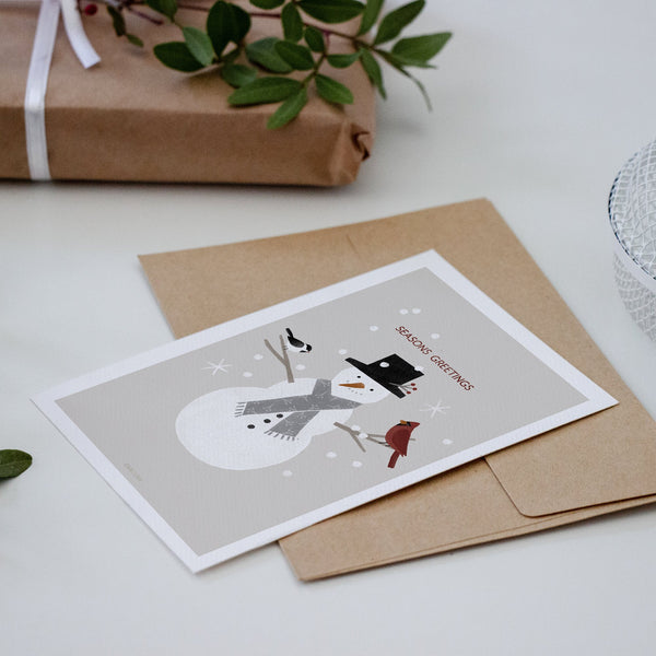 גלויה -  Christmas - Snowman