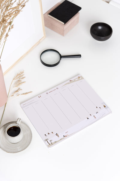 לוח תכנון שבועי - חוף ים