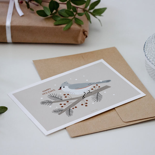 גלויה -  Christmas - Titmouse