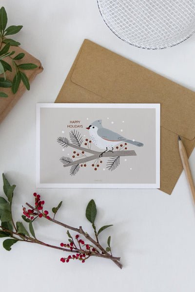 גלויה -  Christmas - Titmouse