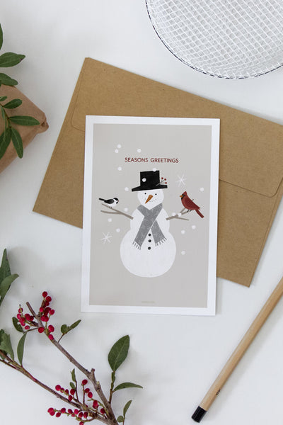 גלויה -  Christmas - Snowman