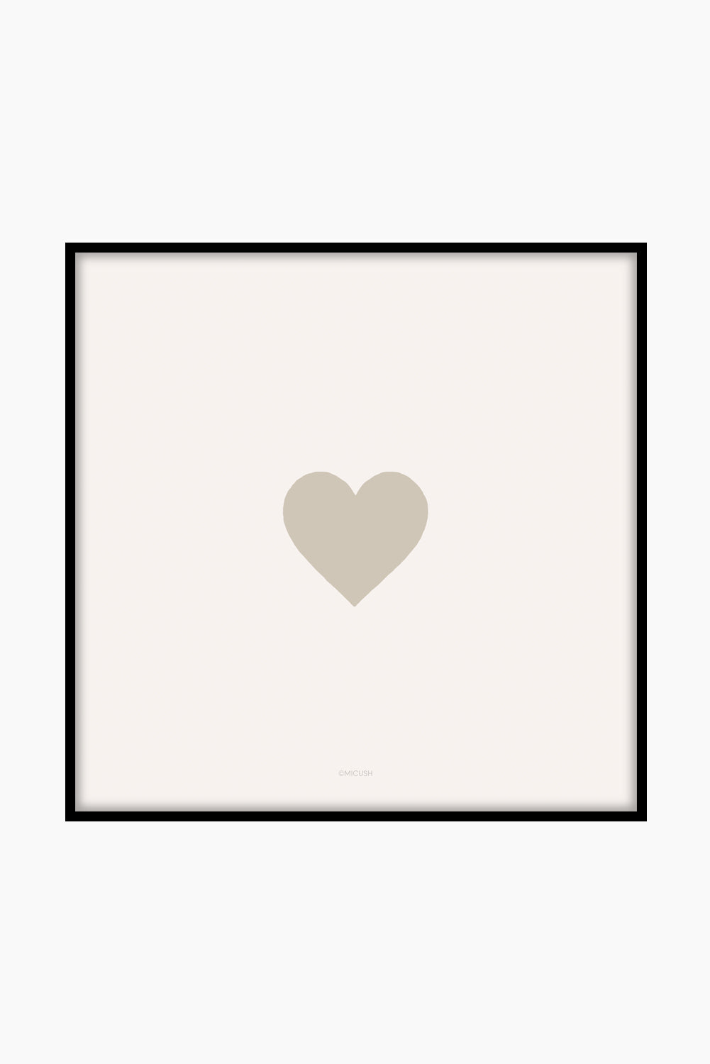 הדפס - Pale Olive Green Heart