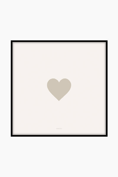 הדפס - Pale Olive Green Heart