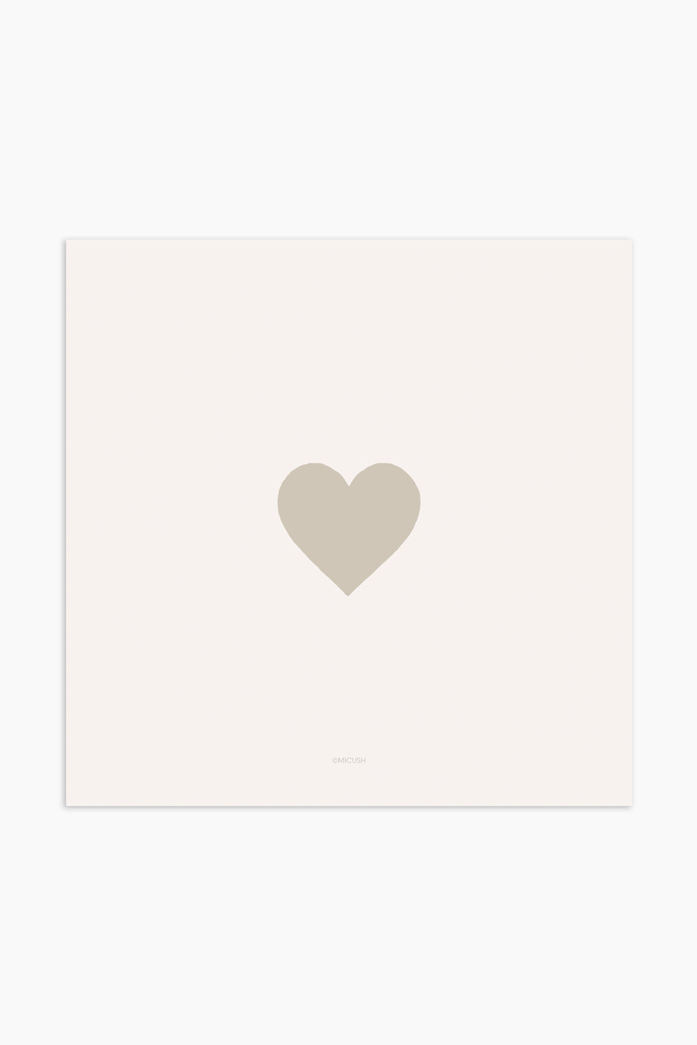 הדפס - Pale Olive Green Heart
