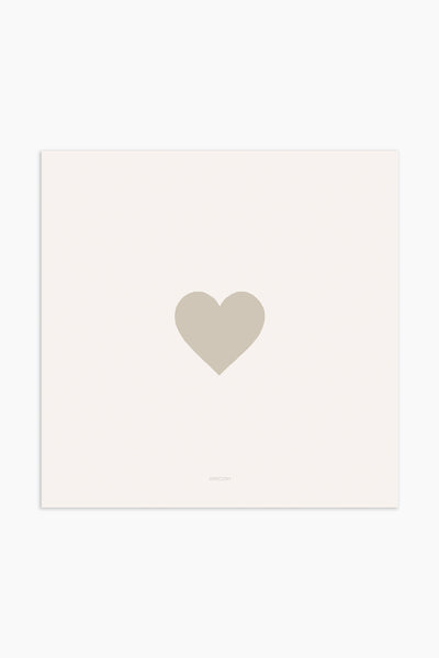 הדפס - Pale Olive Green Heart