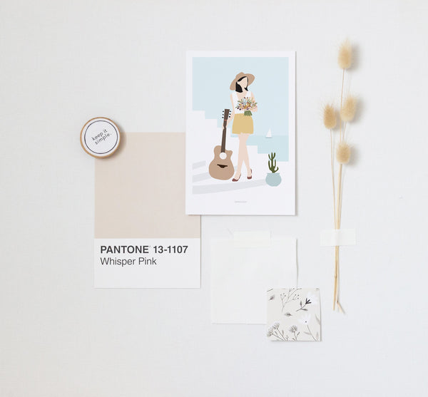 גלויה - Modern Women - Guitar Lady