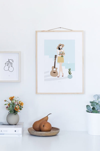 הדפס - Modern Women - Guitar Lady