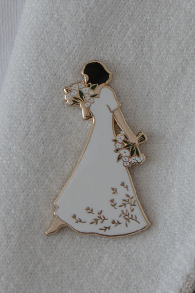 סיכת דש - נערת פרחים