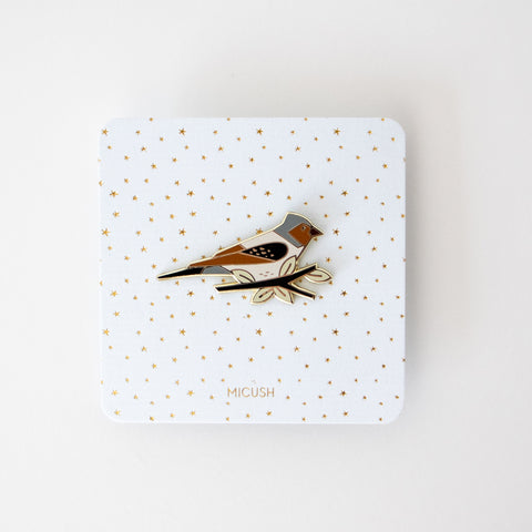 סיכת דש - ציפור