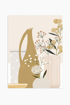 הדפס - Pottery and Flowers - Blush (Close up)