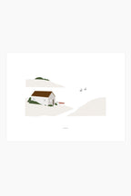 הדפס - Countryside Landscape  - Boat