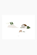 הדפס - Countryside Landscape  - Cow