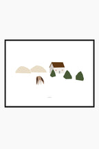 הדפס - Countryside Landscape  -  Horse