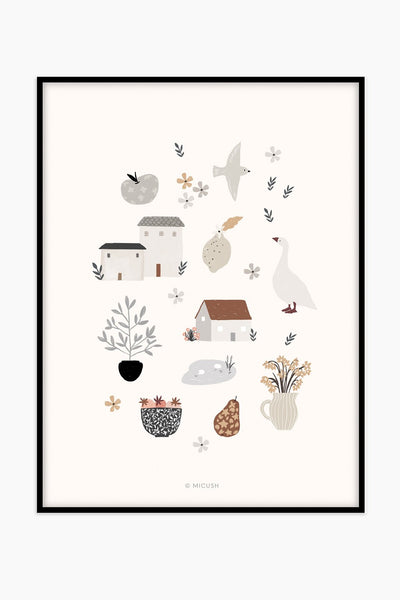 הדפס - Country Life - Kids #1