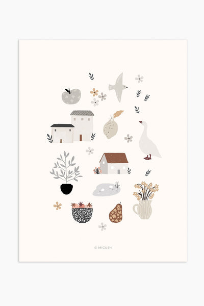 הדפס - Country Life - Kids #1